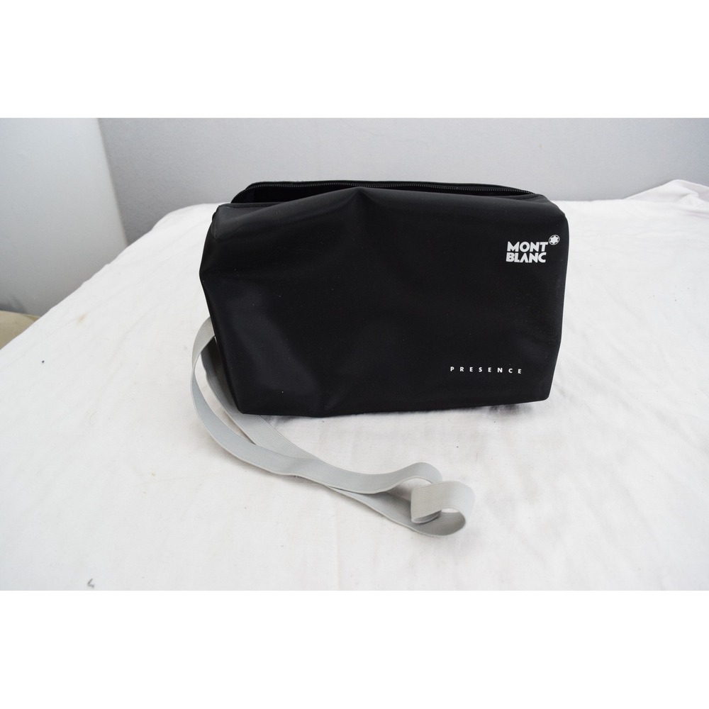 Montblanc Presence Toiletry Bag OS Black Nylon Travel Dopp Kit Unisex Organizer